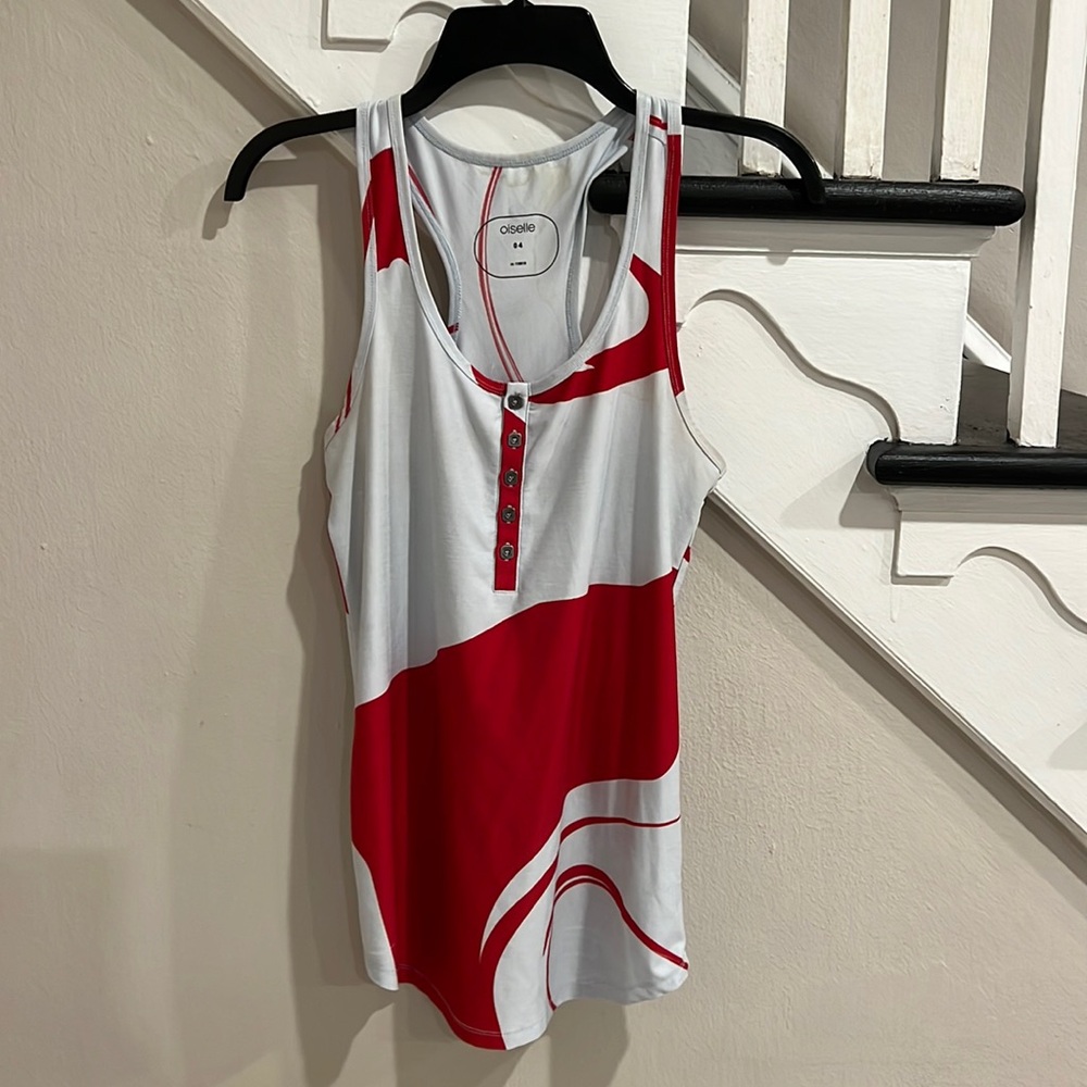 Oiselle Women’s Gray & Red Racerback Tank Size 4
